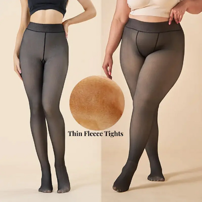 Fleece Lined Tights - One Size Fits Most (30% Off)